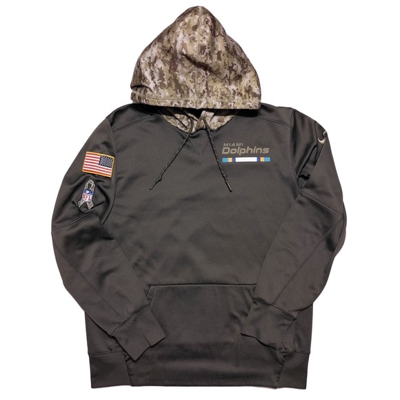 Nike Other - NIKE‎ Miami Dolphins Salute to Service Hoodie Jacket Green Medium M